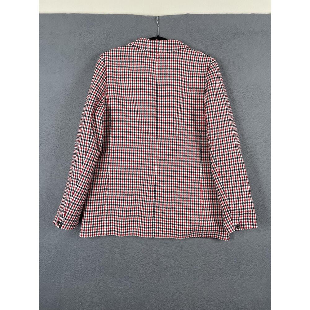 Boden Bramley Blazer Womens 14 US Multicolor Check Collared Lined Pockets Preppy - Picture 2 of 11